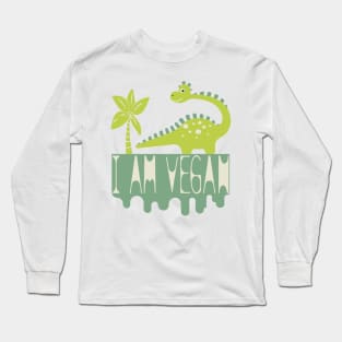 I am vegan dino Long Sleeve T-Shirt